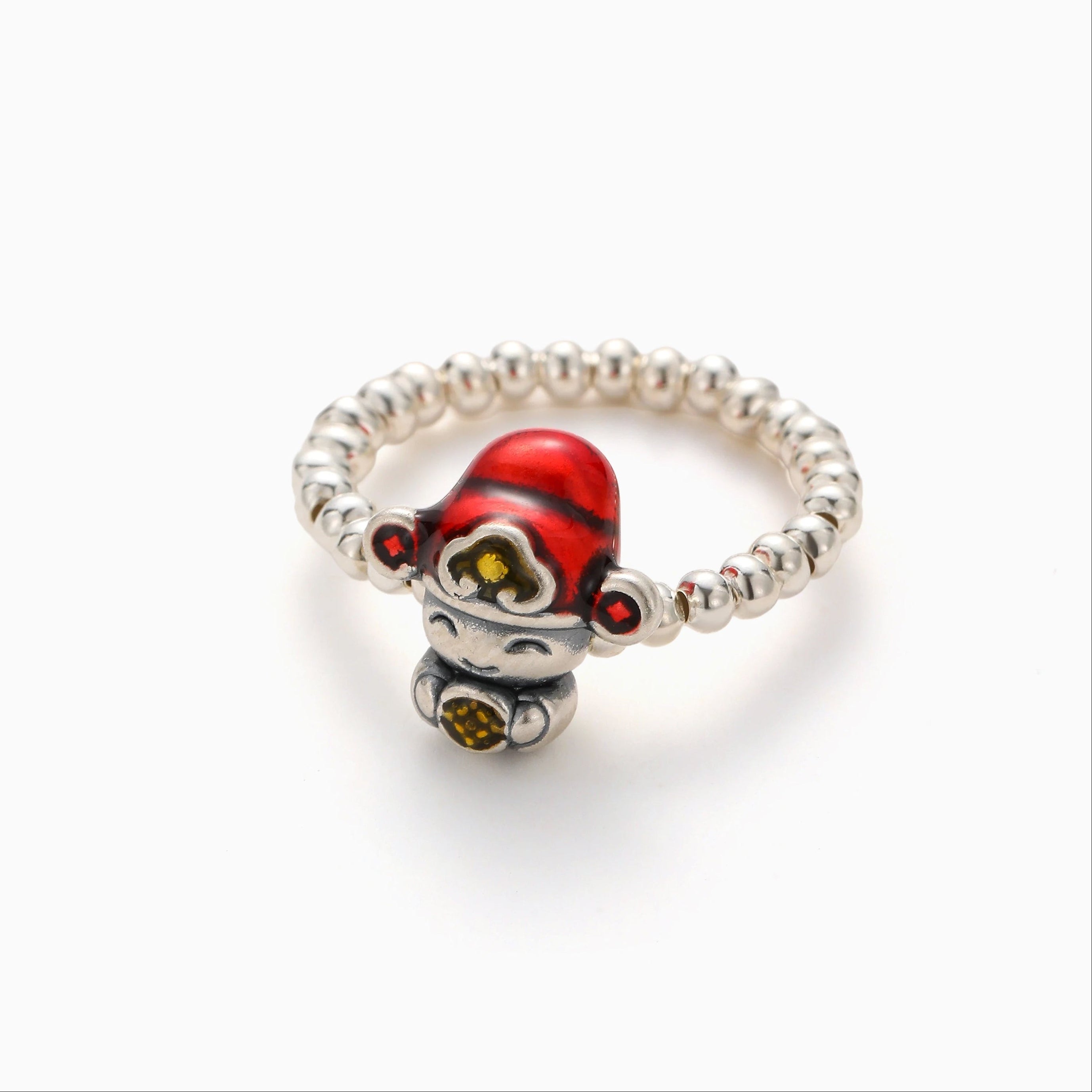 925 STERLING SILVER WEALTH DEITY STRETCH RING