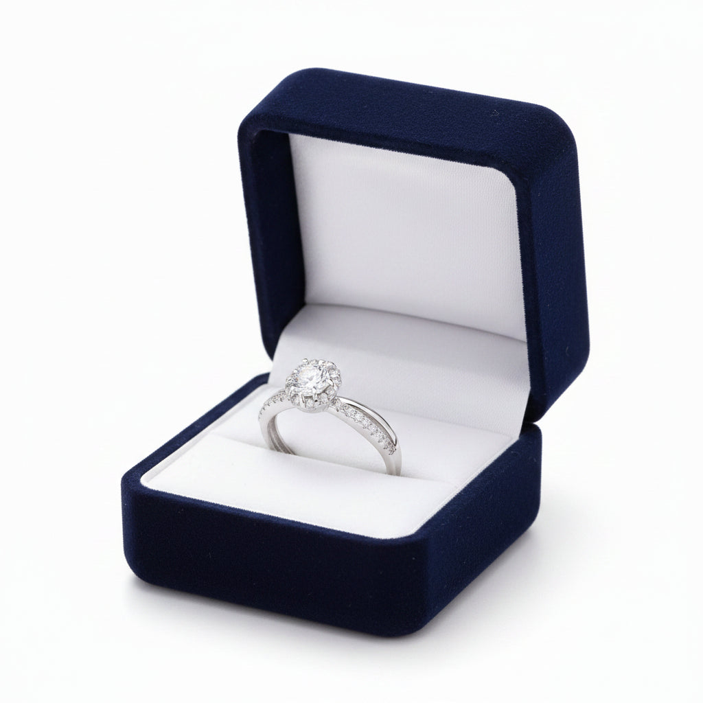 CLASSIC MOISSANITE SOLITAIRE ENGAGEMENT RING