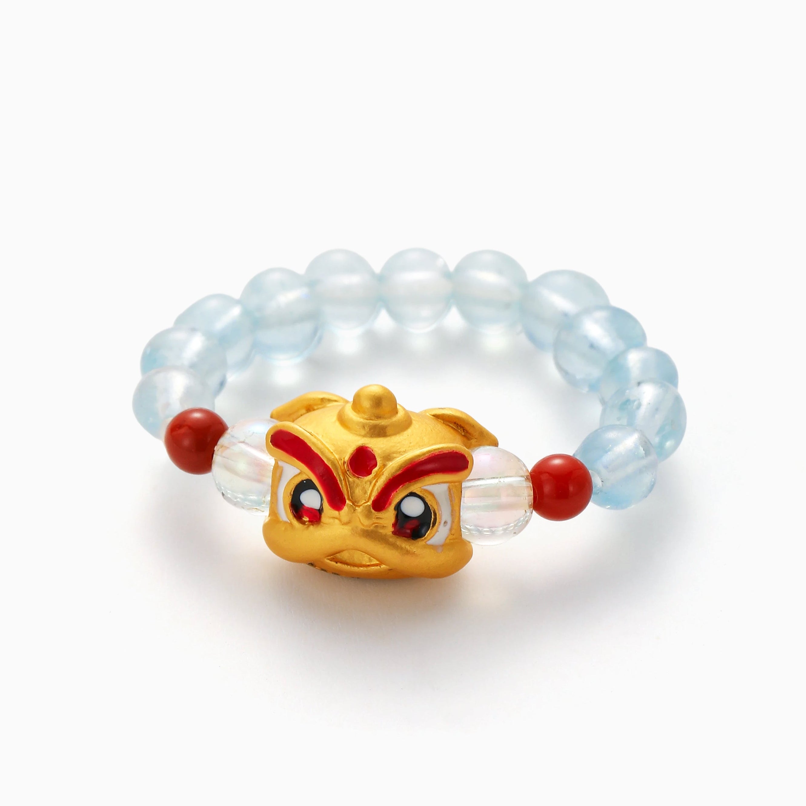 LION DANCE AQUAMARINE STRETCH RING