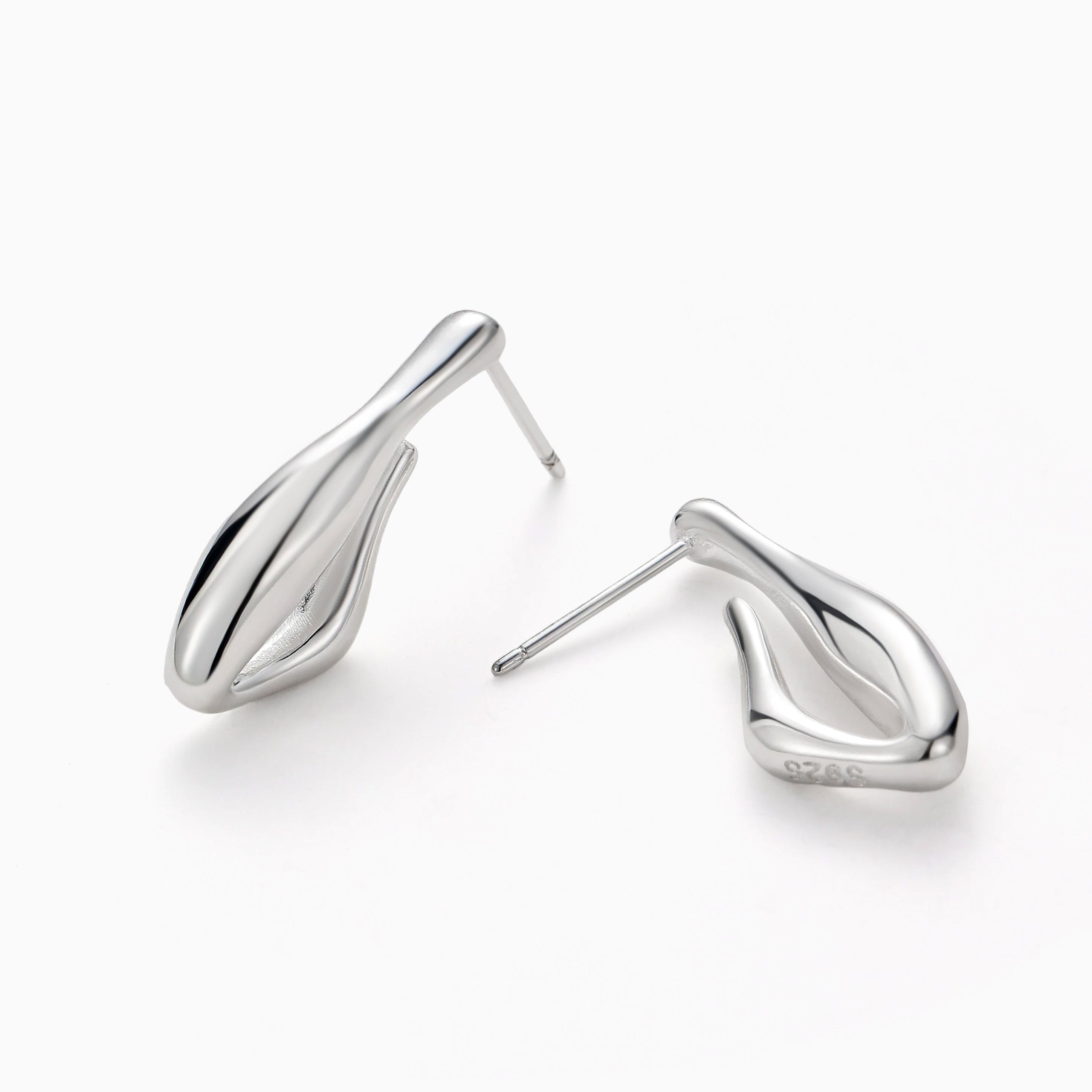 LIQUID SILVER FORM STUDY LADY SILHOUETTE HOOPS