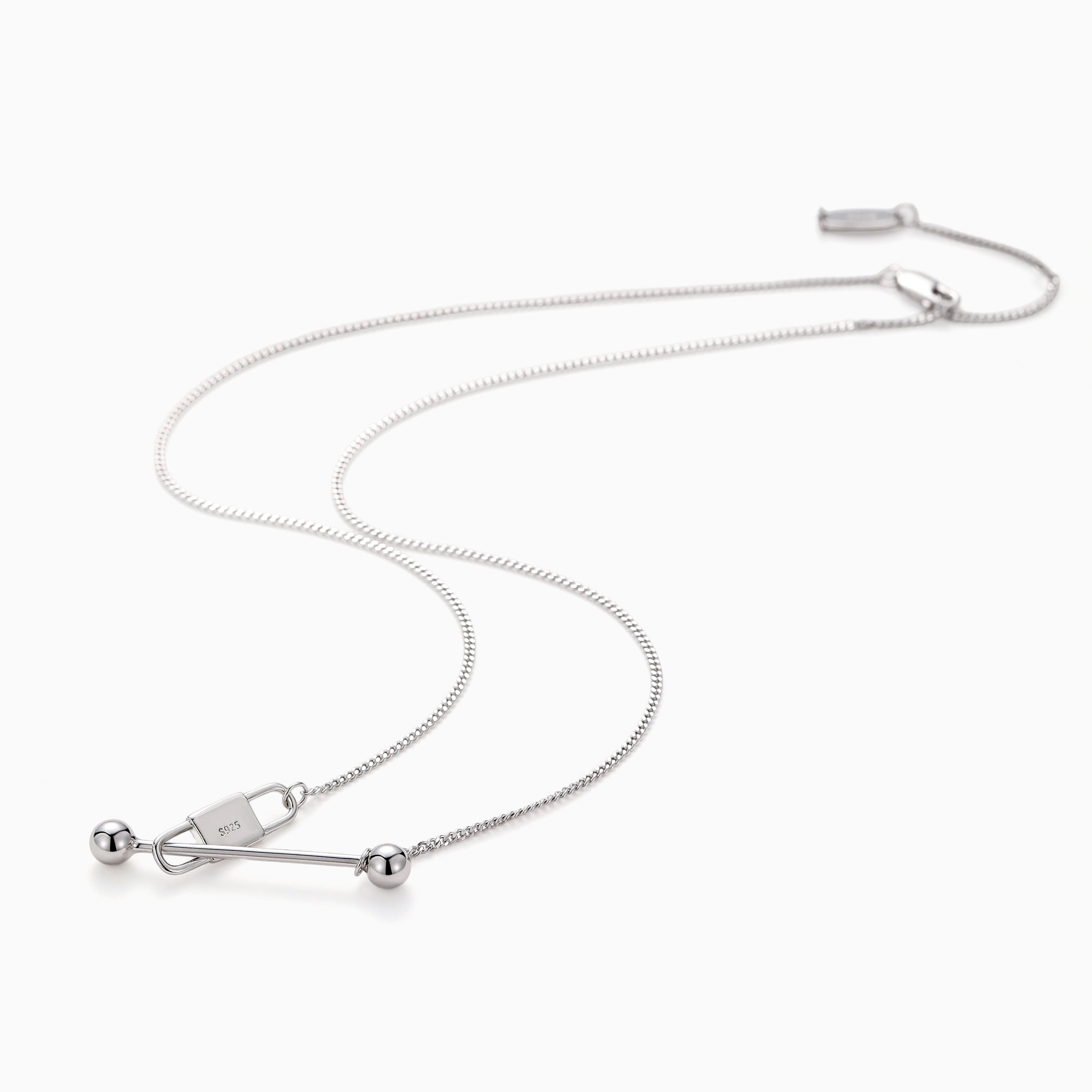 PAPER CLIP FOCAL NECKLACE