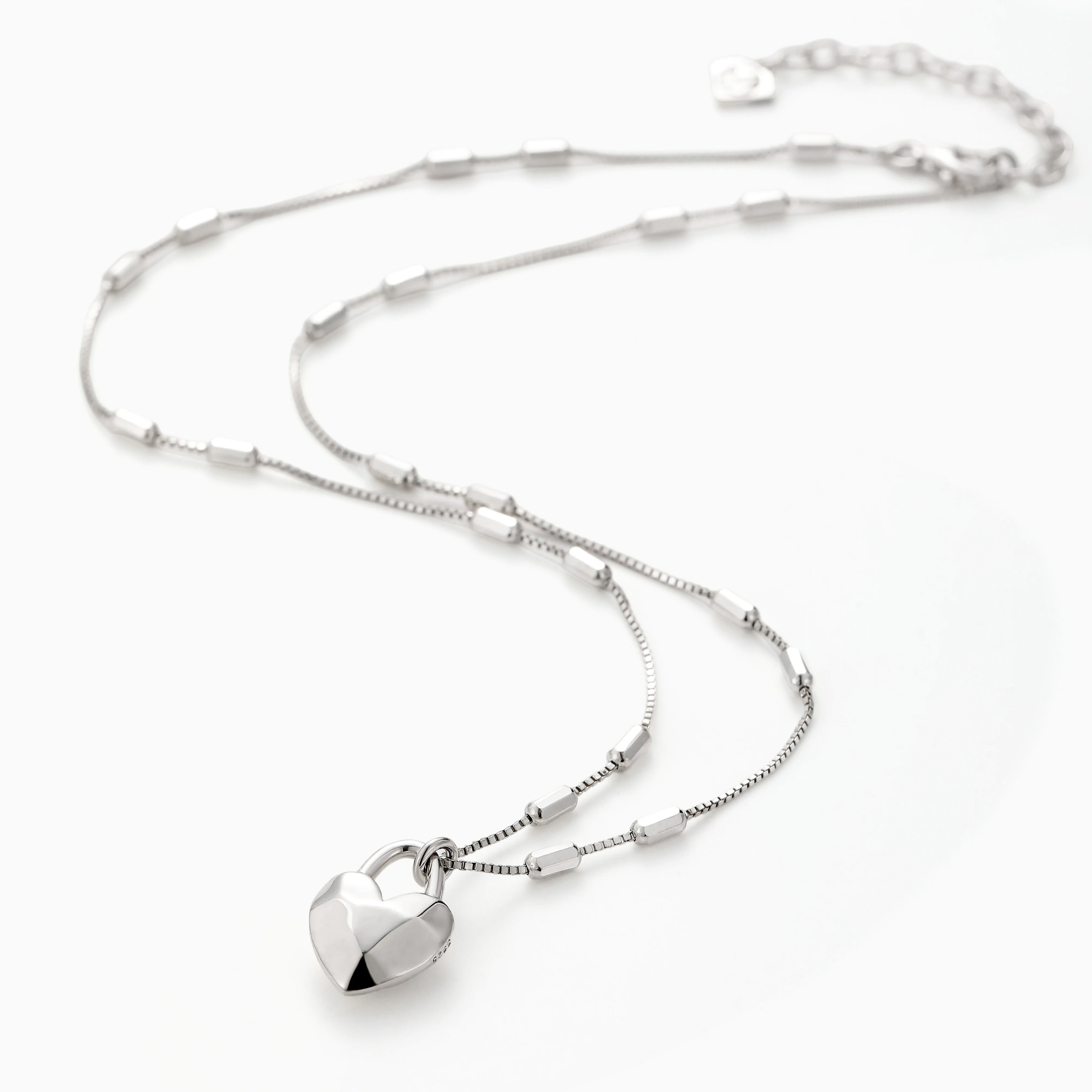 FACETED HEART PENDANT