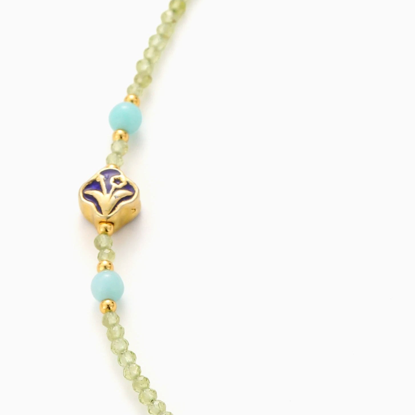 PERIDOT AND MULTI GEMSTONE BEADED NECKLACE