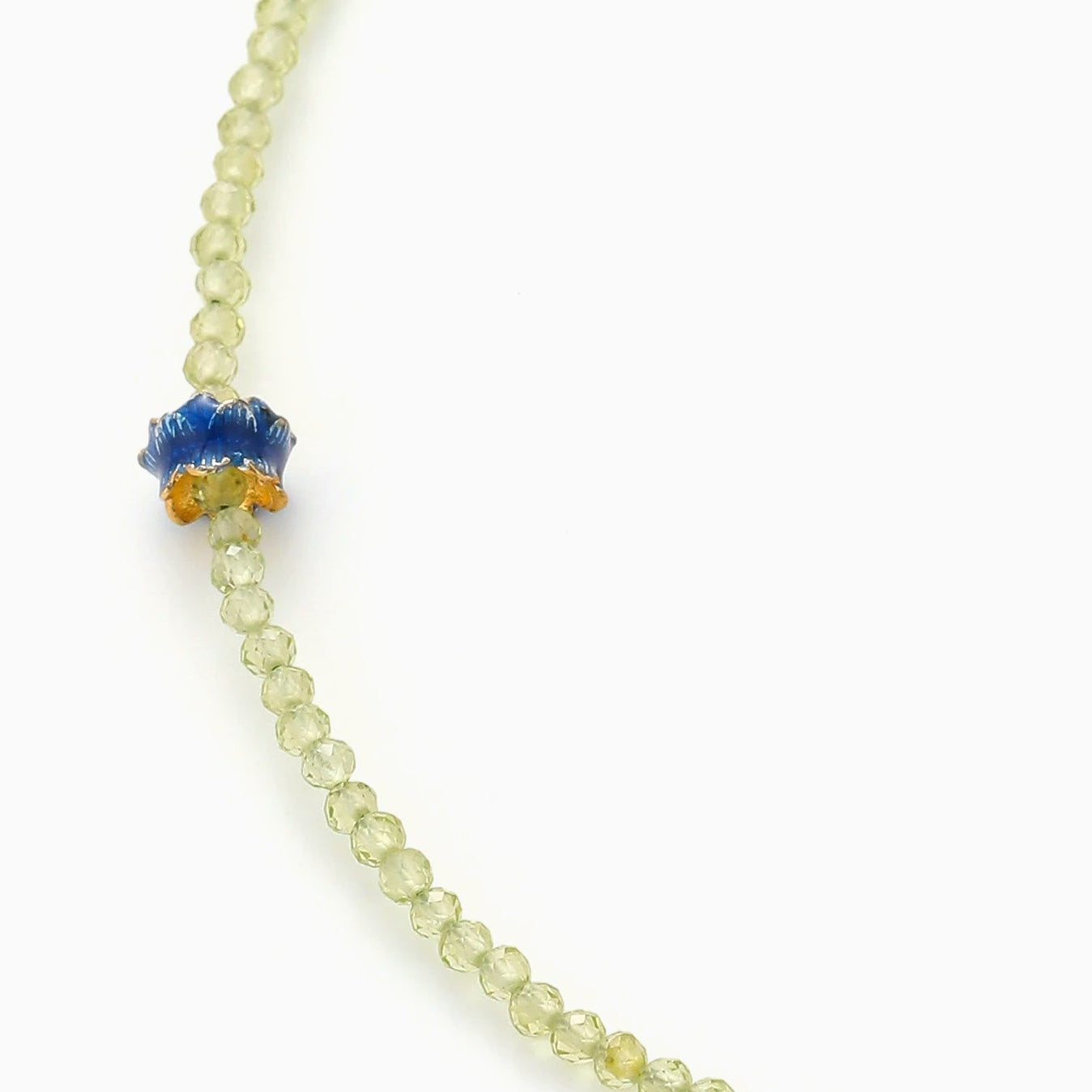 ENAMEL LOTUS PERIDOT FIRST LAYER NECKLACE