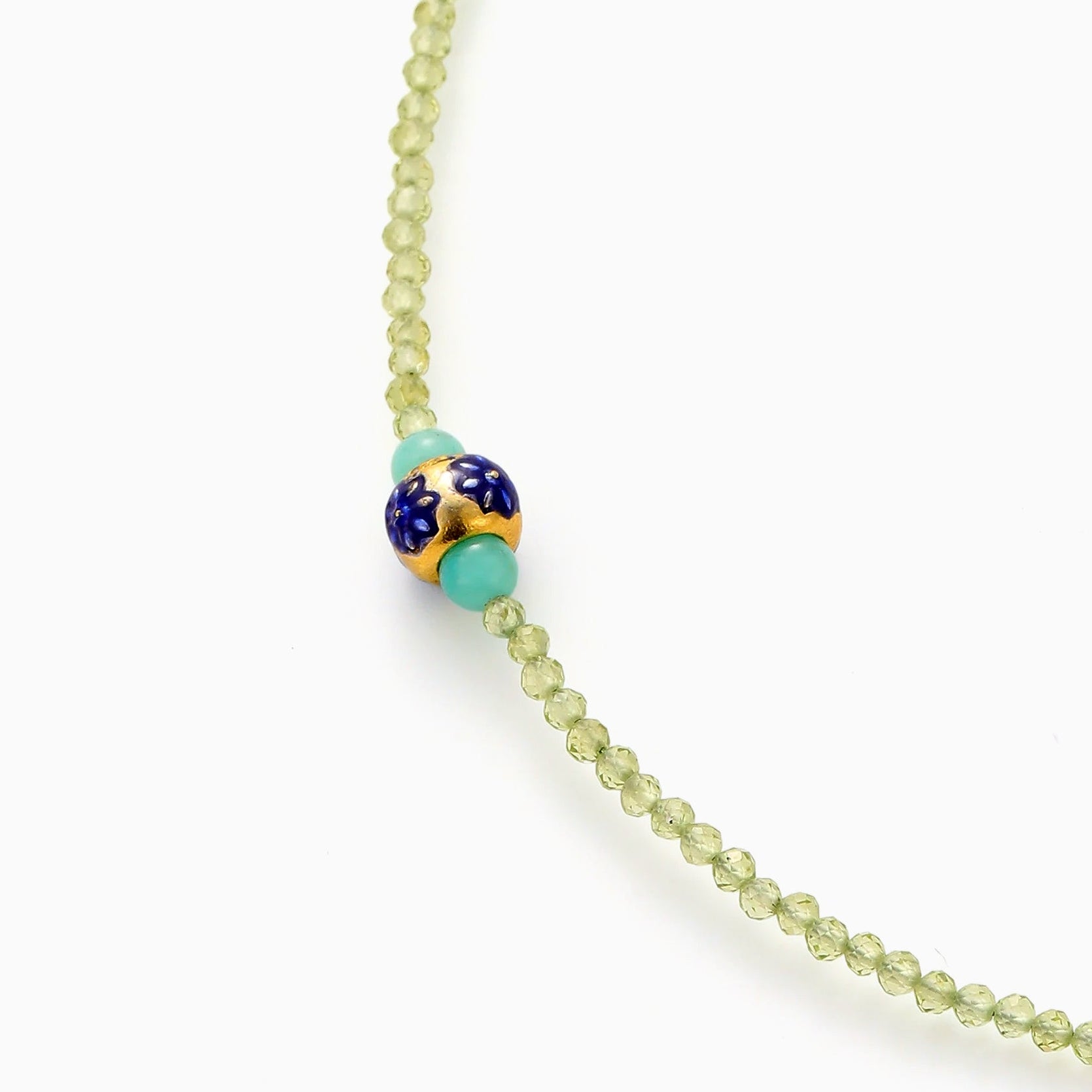 LIME GREEN PERIDOT FIRST LAYER NECKLACE