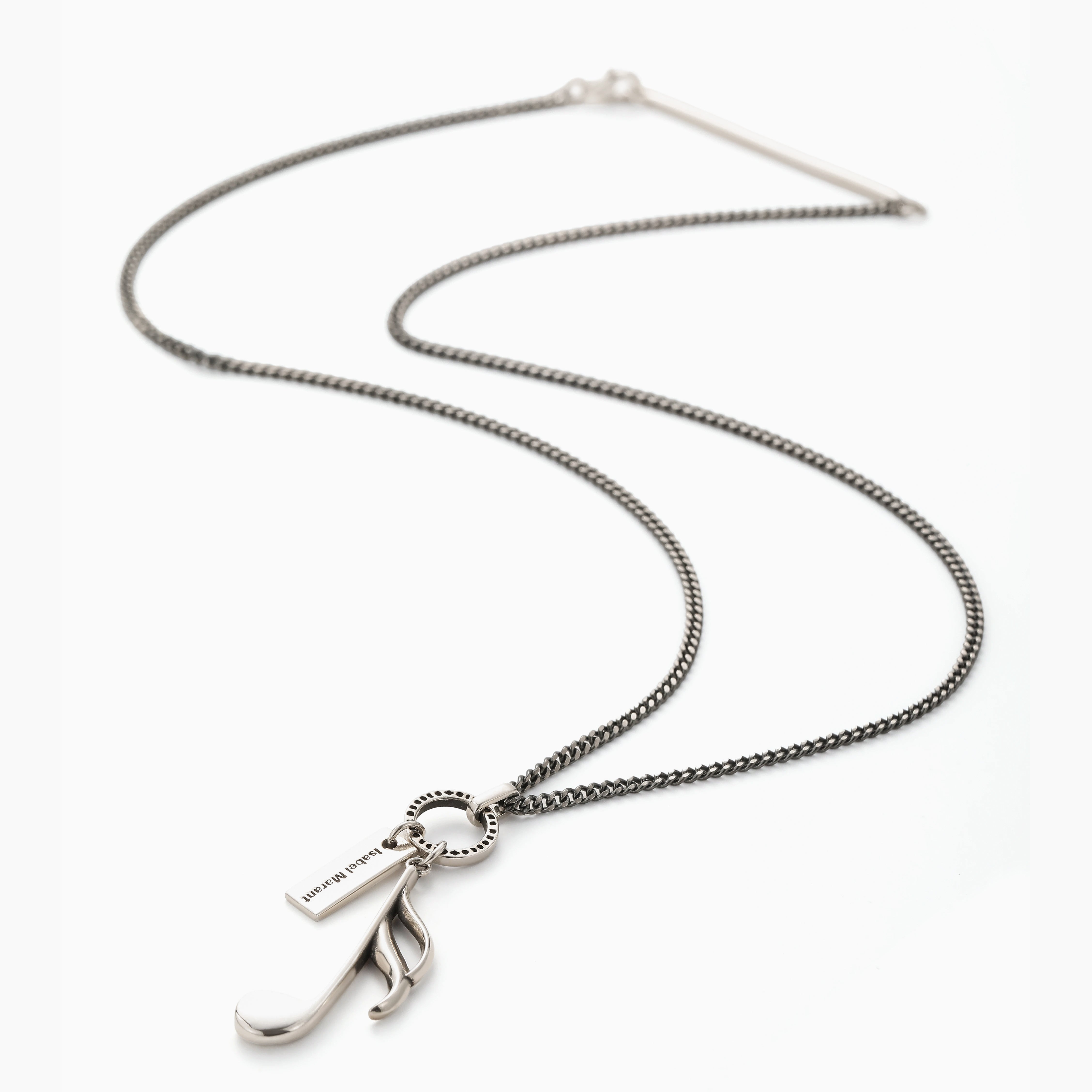 THE HIGH POLISH TREBLE CLEF NOTE PENDANT NECKLACE