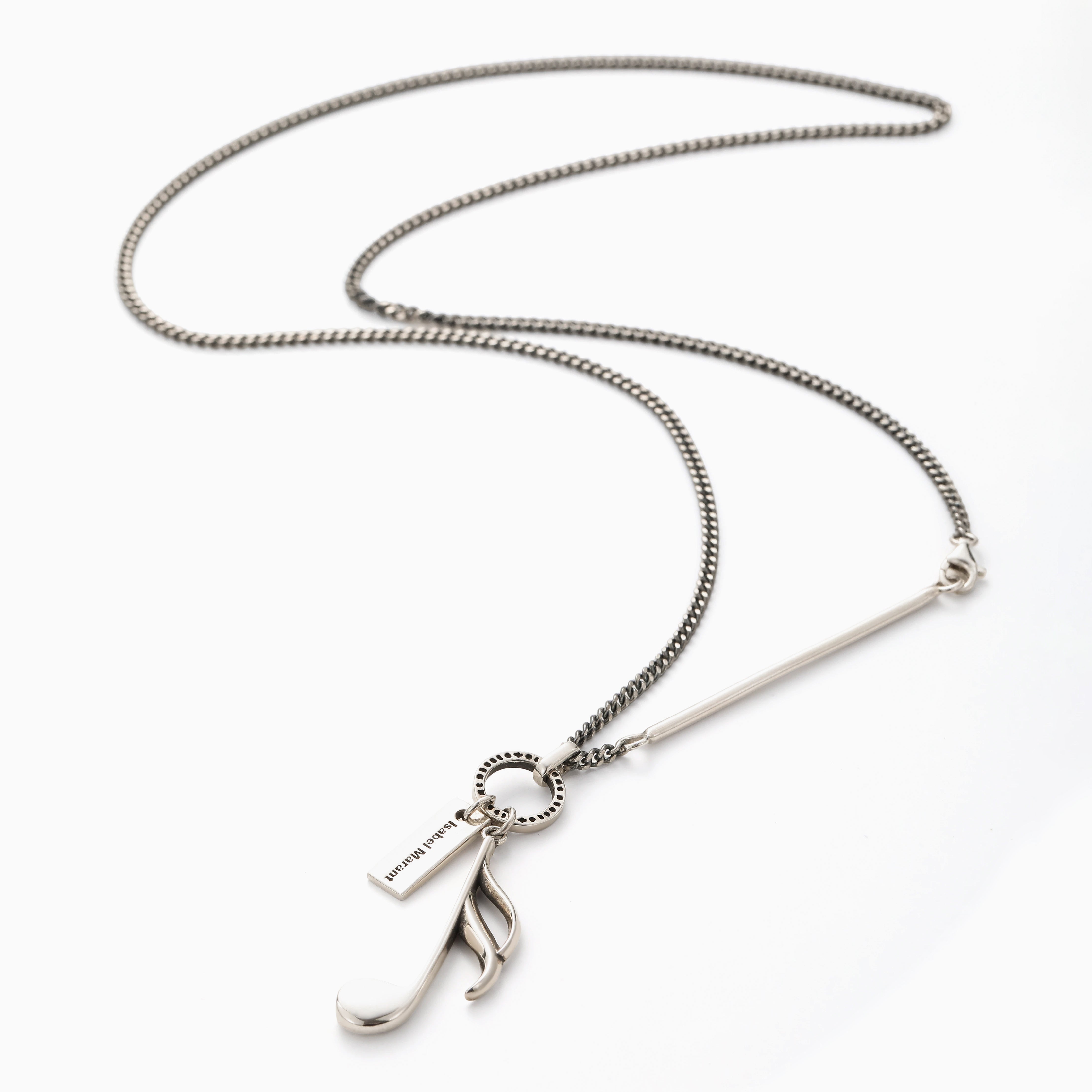 THE HIGH POLISH TREBLE CLEF NOTE PENDANT NECKLACE