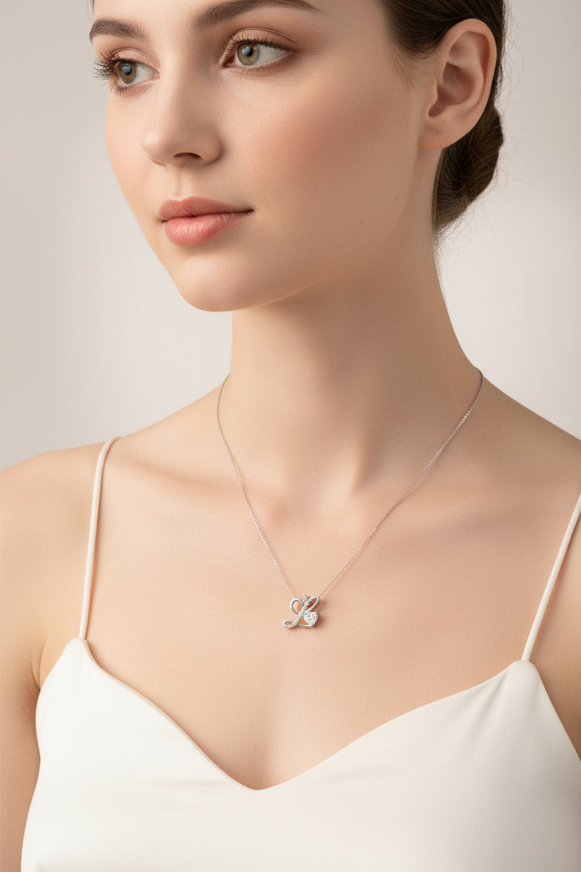 LETTER D'AMOUR CHARM NECKLACE