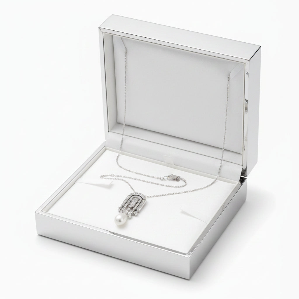 ART DECO PEARL AND CZ ACCENTS SHINE IN STERLING SILVER