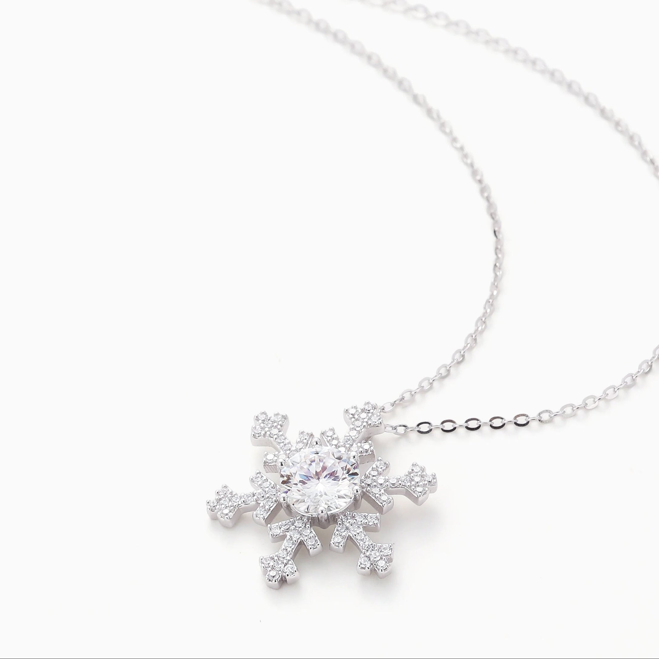 SNOWFLAKE MOISSANITE PENDANT CHAIN