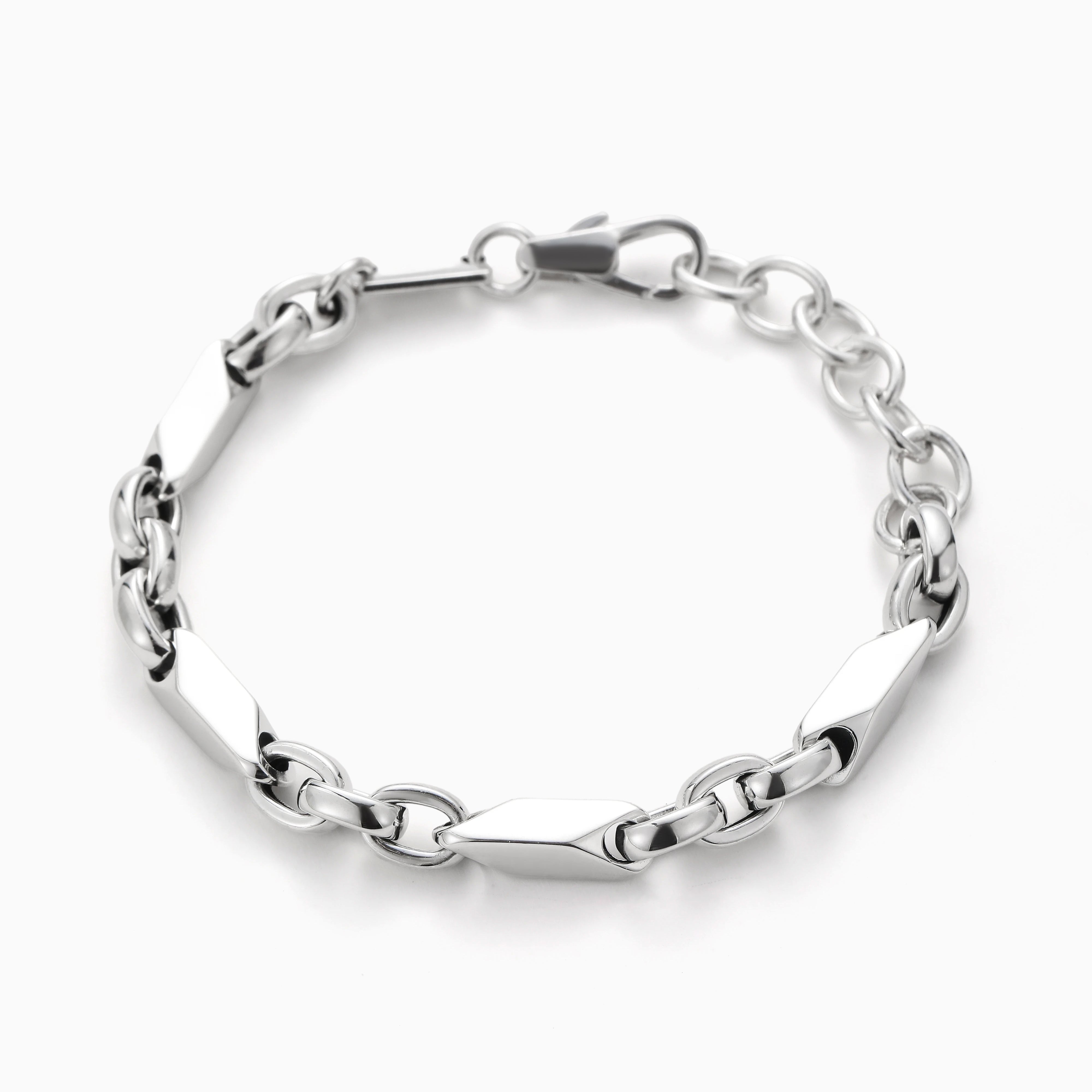 FORM STUDY MIXED LINK BRACELET SOPHISTICATED SILVER FOR ANY OCCASION