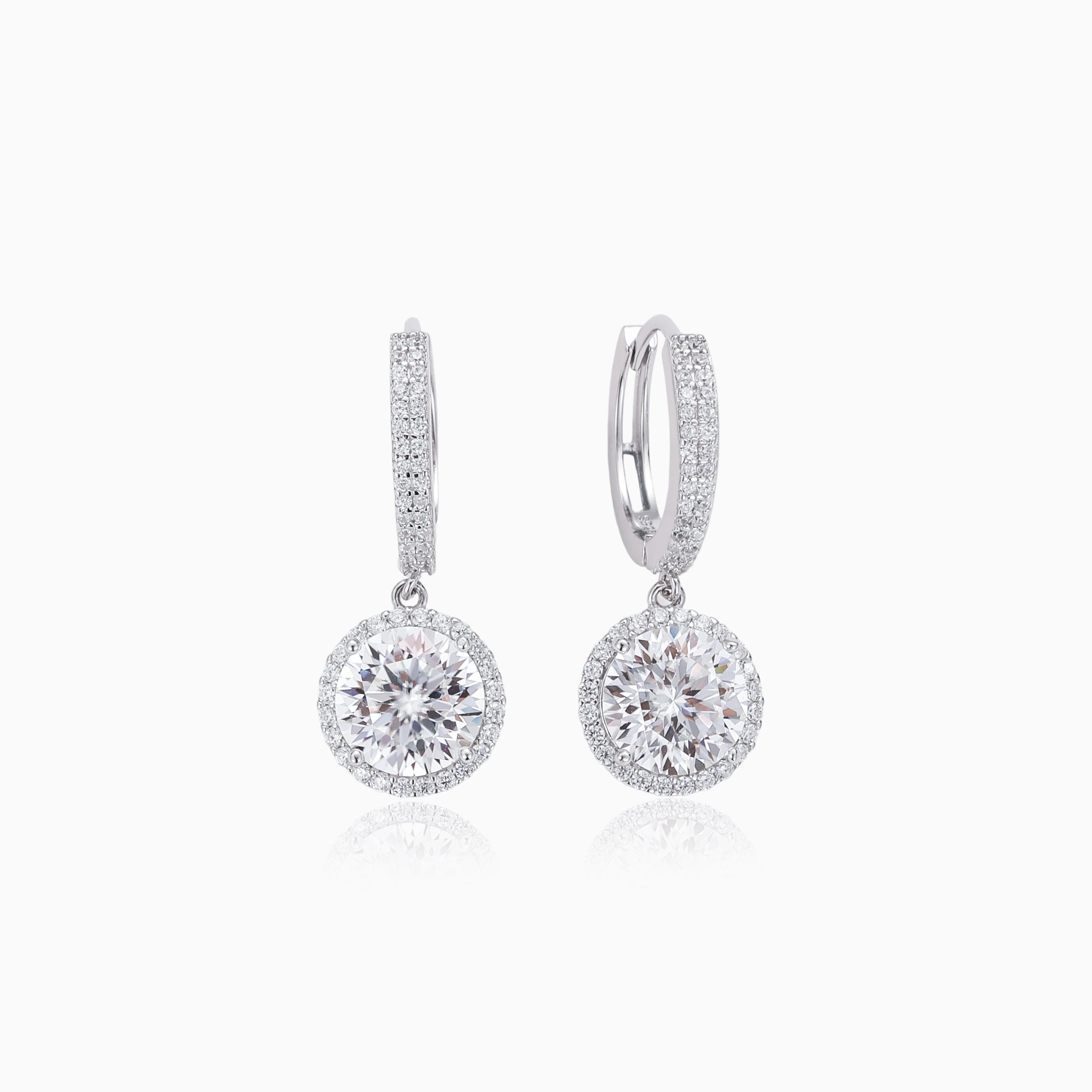 2 CARAT MOISSANITE HOOP EARRINGS S925 STERLING SILVER