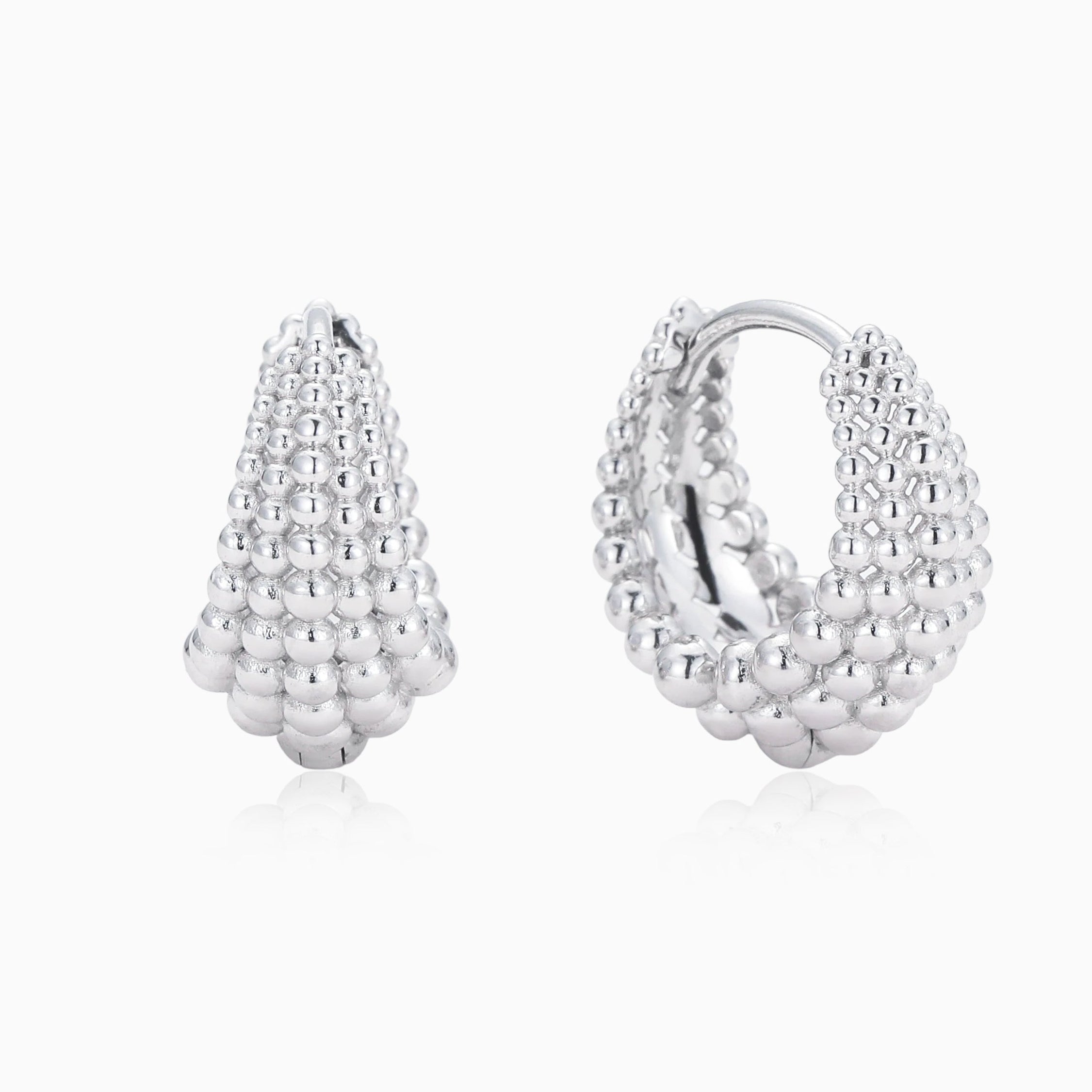 CURVED PIN PEARL ORBIT STUDS S925 SILVER