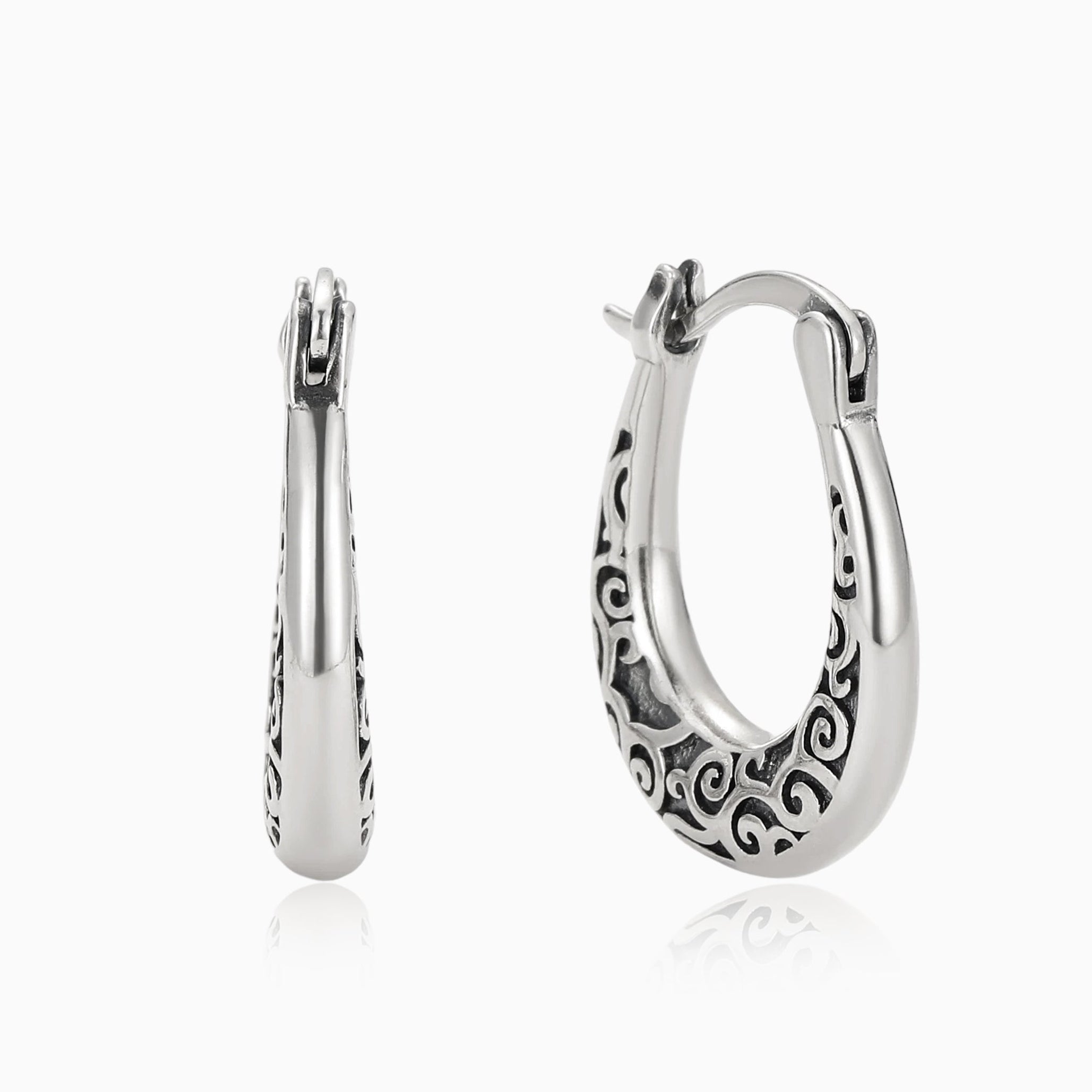 HORSE SADDLE HOOP S925 EARRING