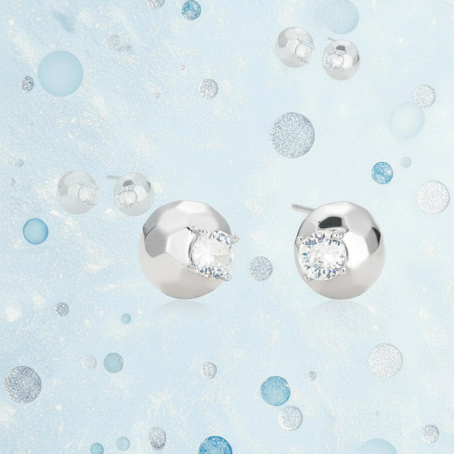 ICEFLARE DOT CRYSTAL STUD EARRINGS