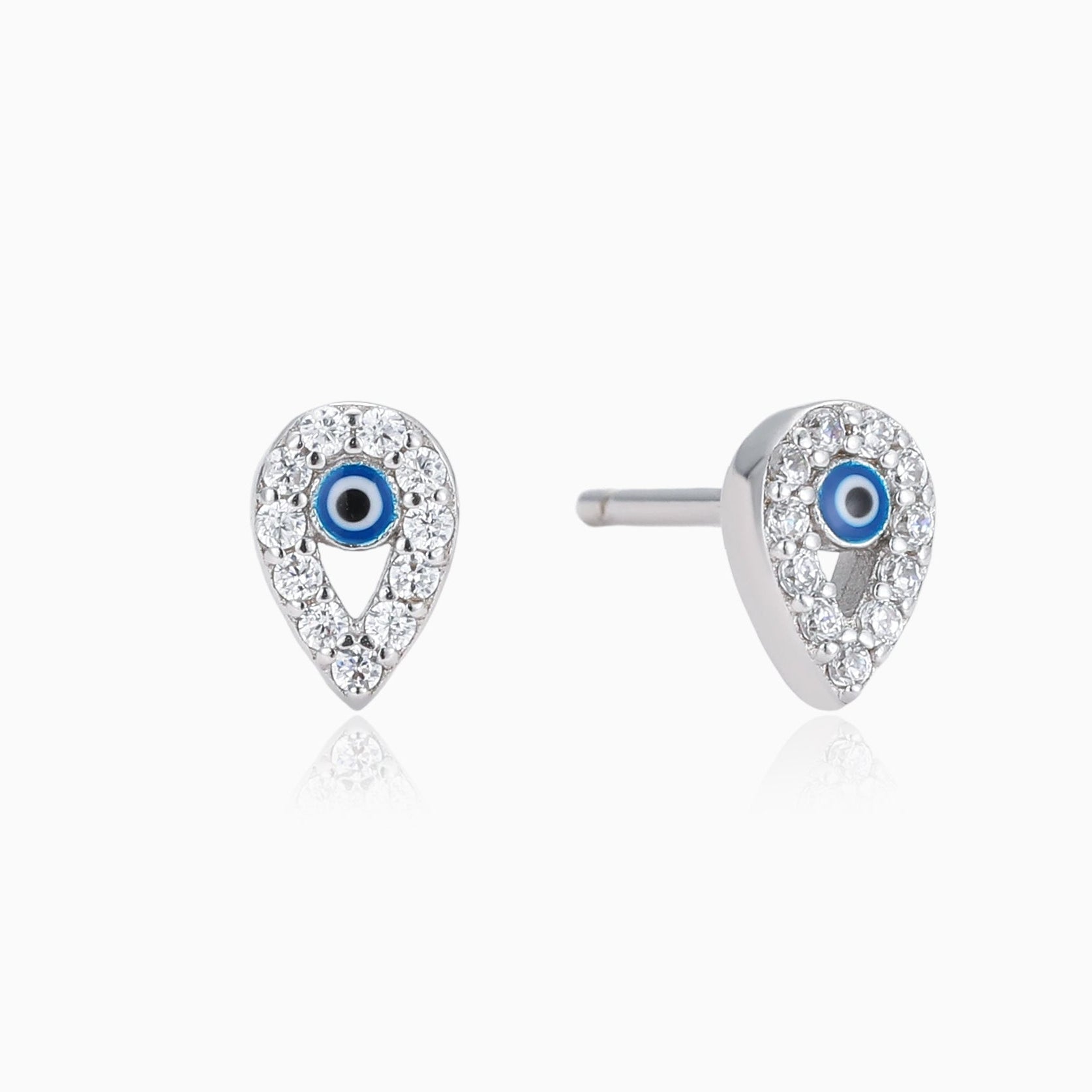 MINI OCEAN BLUE EVIL EYE S925 STUDS