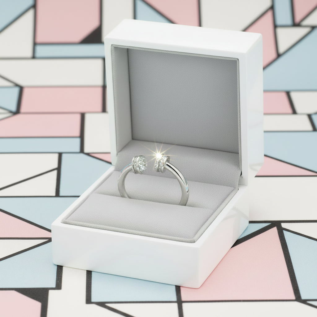 HIGH POLISH NAIL HEAD OPEN RING STERLING SILVER