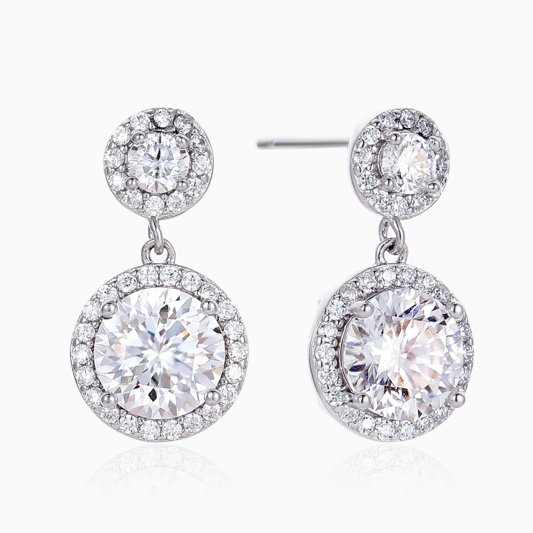 A MUST HAVE ONE CARAT MOISSANITE DROP EARRINGS