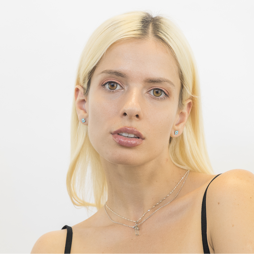 EYE IN A BLOOM S925 STUDS