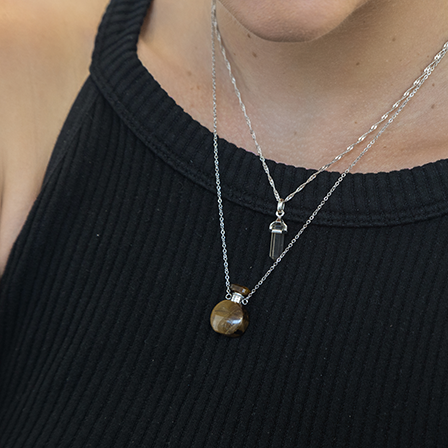 CHIC MINI PERFUME FLASK PENDANT NECKLACE