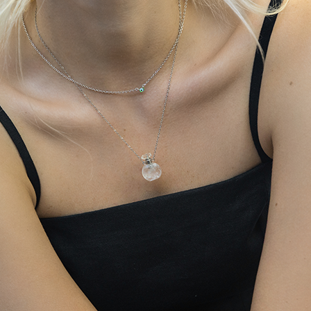 CHIC MINI PERFUME FLASK PENDANT NECKLACE