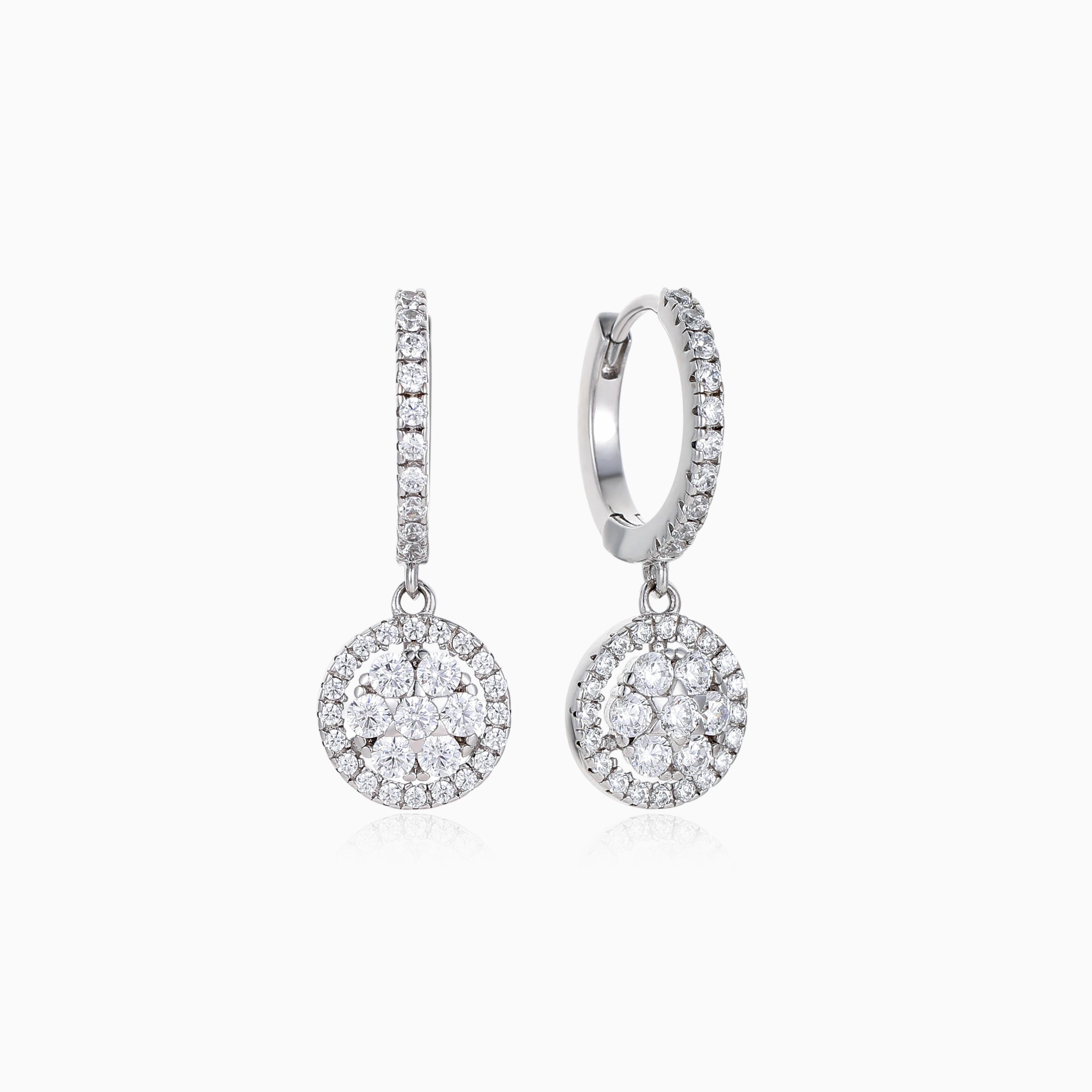 THE GO TO HOOPS WITH MOISSANITE CLUSTER CHARM